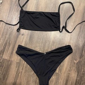 We Wore What black bikini